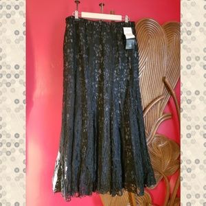Witchy black lace broomstick skirt